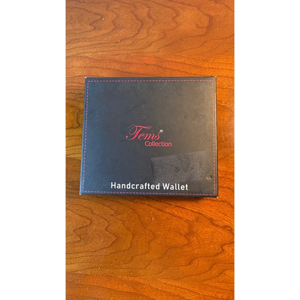 Tems Collection Western Bifold Wallet Black Croc Embossed Longhorn Concho